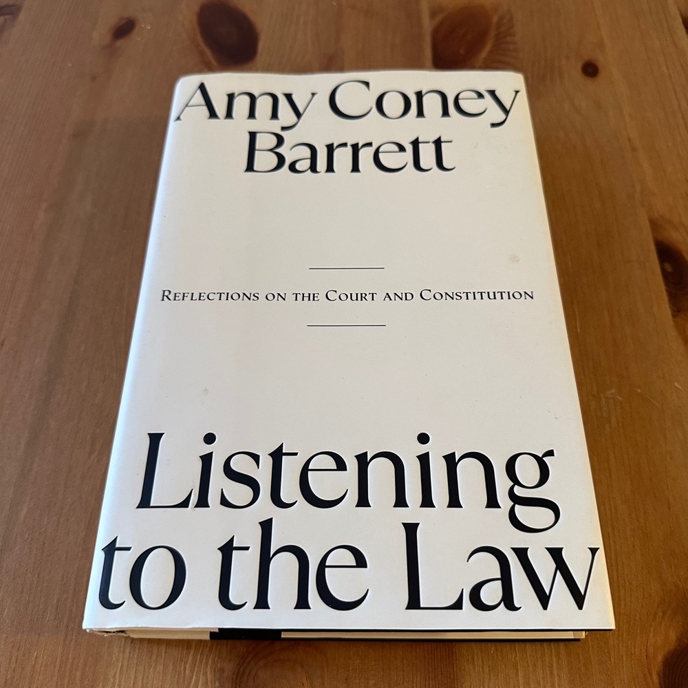 Signed Listening to the Law Amy Coney Barrett Hardcover Sentinel Law‎ Book AUTO